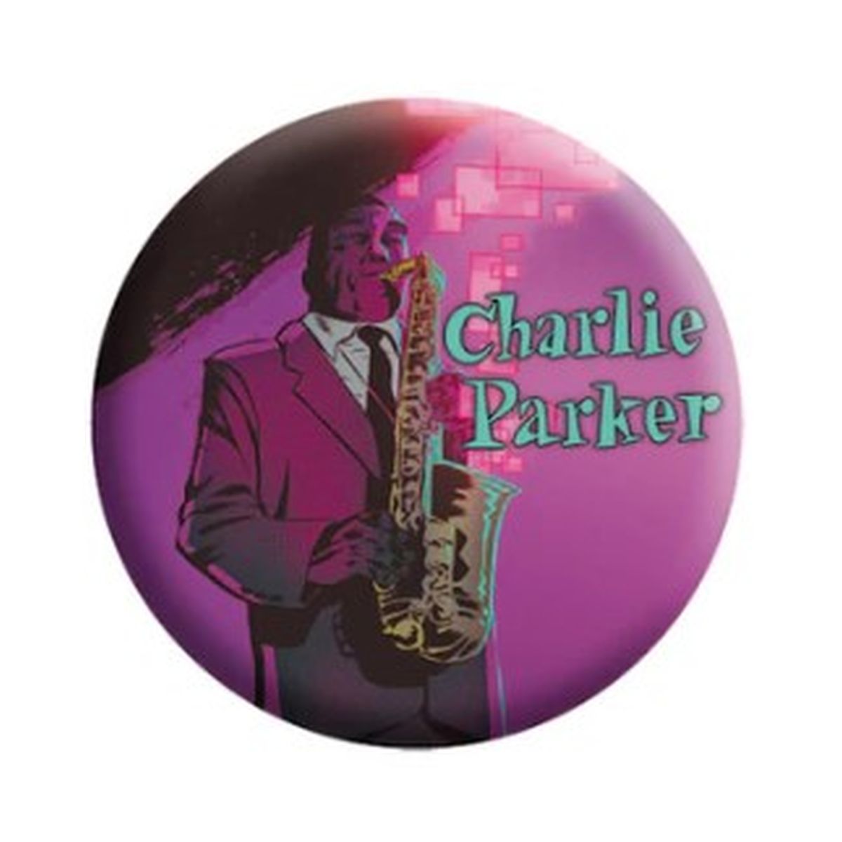 Charlie Parker Sax Vibes 1.25" Button