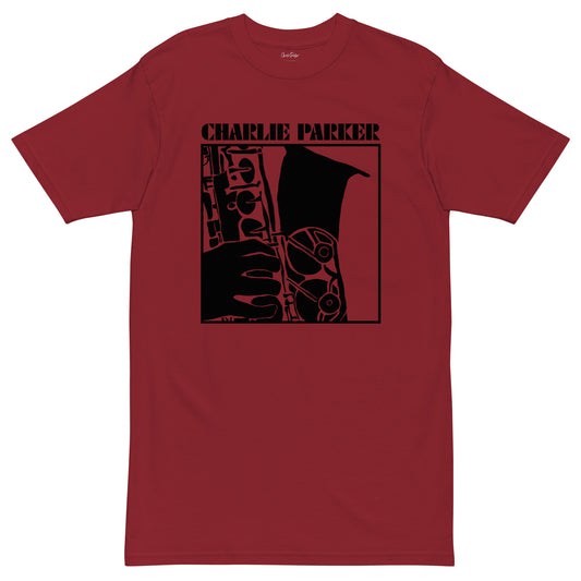 Charlie Parker Saxophone T-Shirt - Brick Red